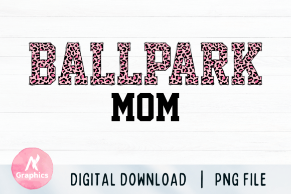 Ballpark Mom Leopard PNG for Sublimation