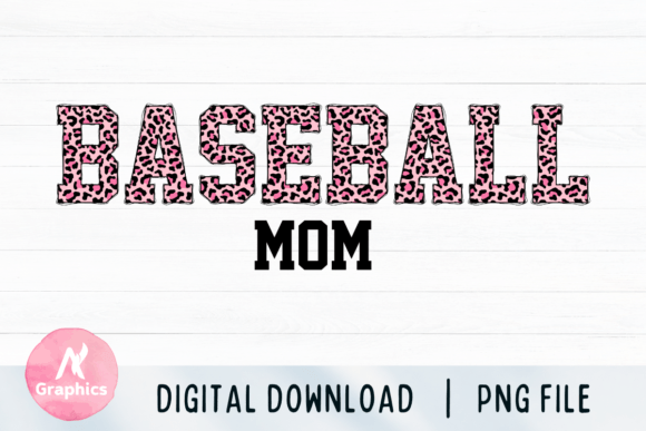 Baseball Mom Sublimation PNG - Leopard