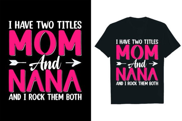 Charming Dual Title Embroidery for Mom and Nana