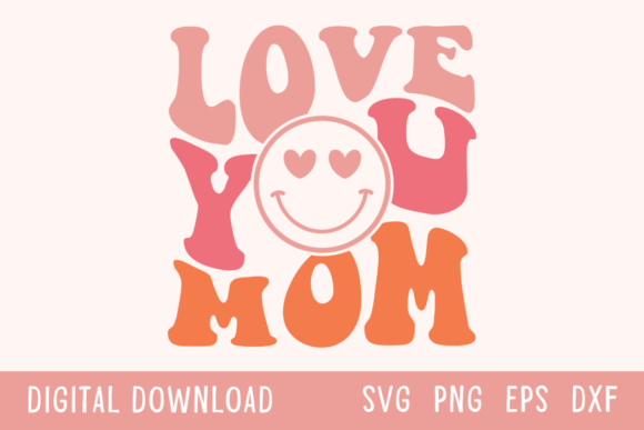 Love You Mom Color Wavy SVG: A Designer's Review