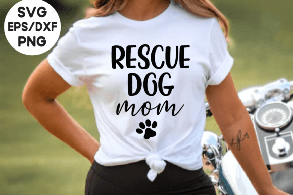 Rescue Dog Mom: A Charming SVG for Embroidery