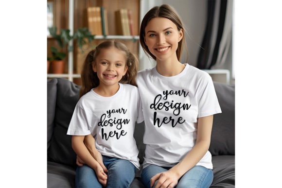 Reviewing the Mom and Me White T-shirt Mockup