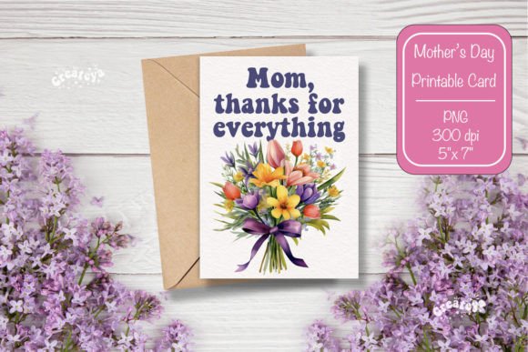 Thank You Mom: A Charming Mother's Day Card Design